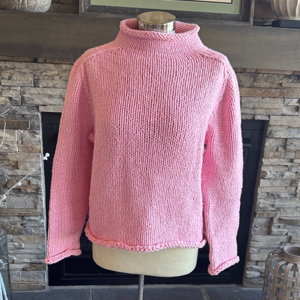 Handmade Cozy Pink Turtleneck Sweater